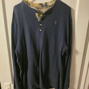 Legendary Whitetails Dark Blue Long Sleeve Henley